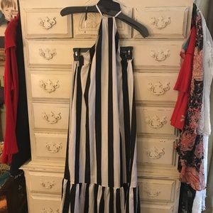 Stripe halter dress